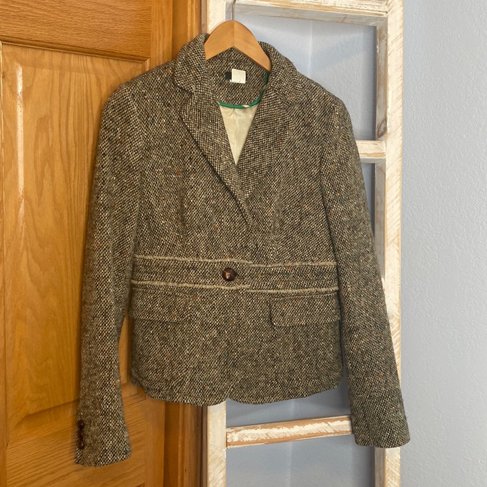 J Crew wool blend short blazer jacket woman’s size 4